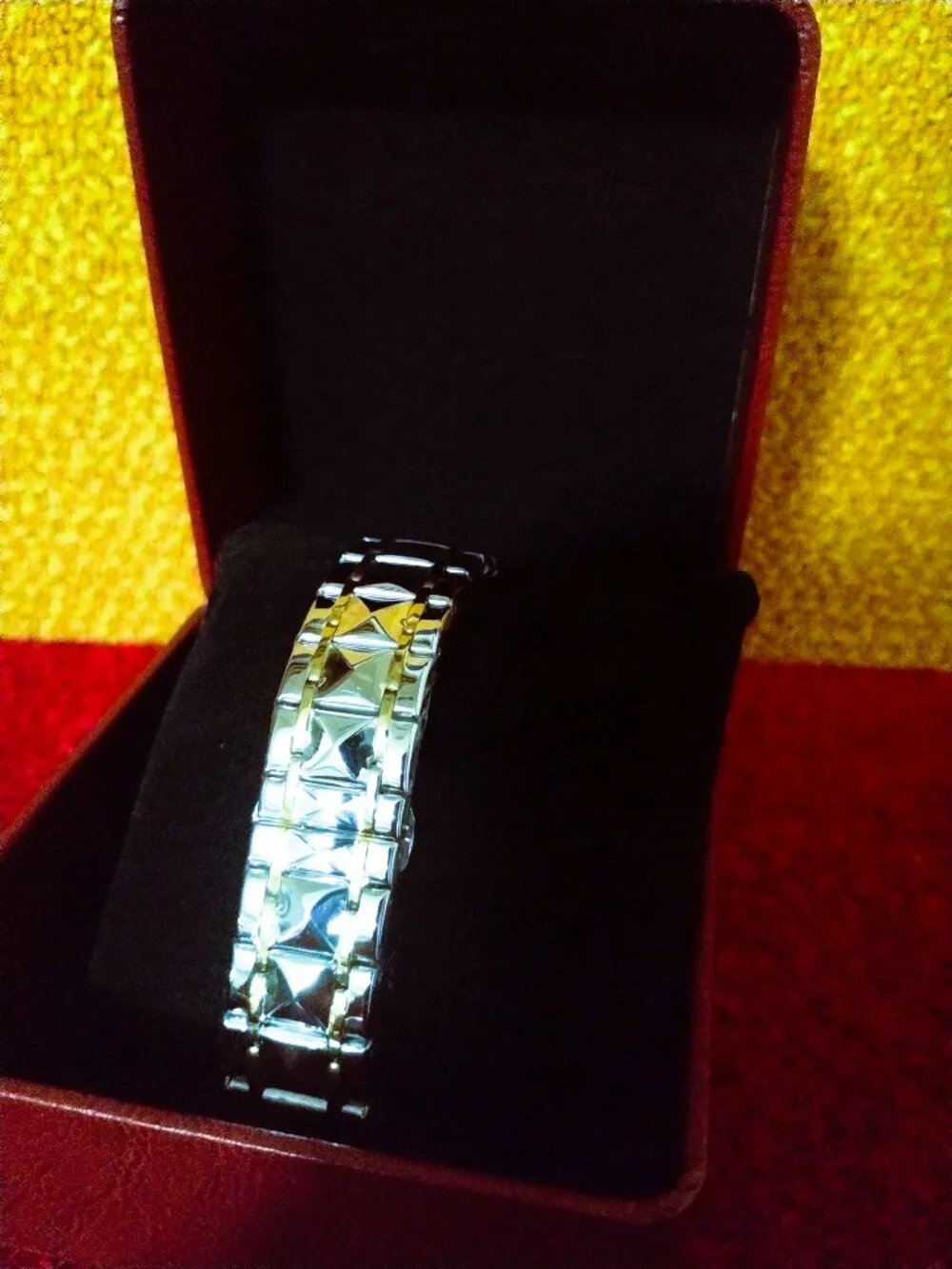 POEDAGAR Luxury Men's Watch - Two-Tone Stainless Steel with Day-Date